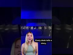 Multifunctional LED Bookcase Study Desk for Children Modern Design Style Posture Correction Height A