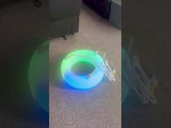 Turning my backyard into a rainbow at night. 