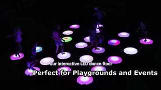 Large LED Dance Floor Tiles Outdoor & Indoor | Step Activated Light-Up Interactive Floor